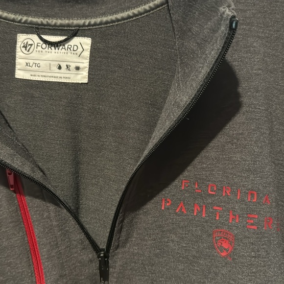 XL Florida panthers 47 pullover with front zipper - Picture 2 of 3